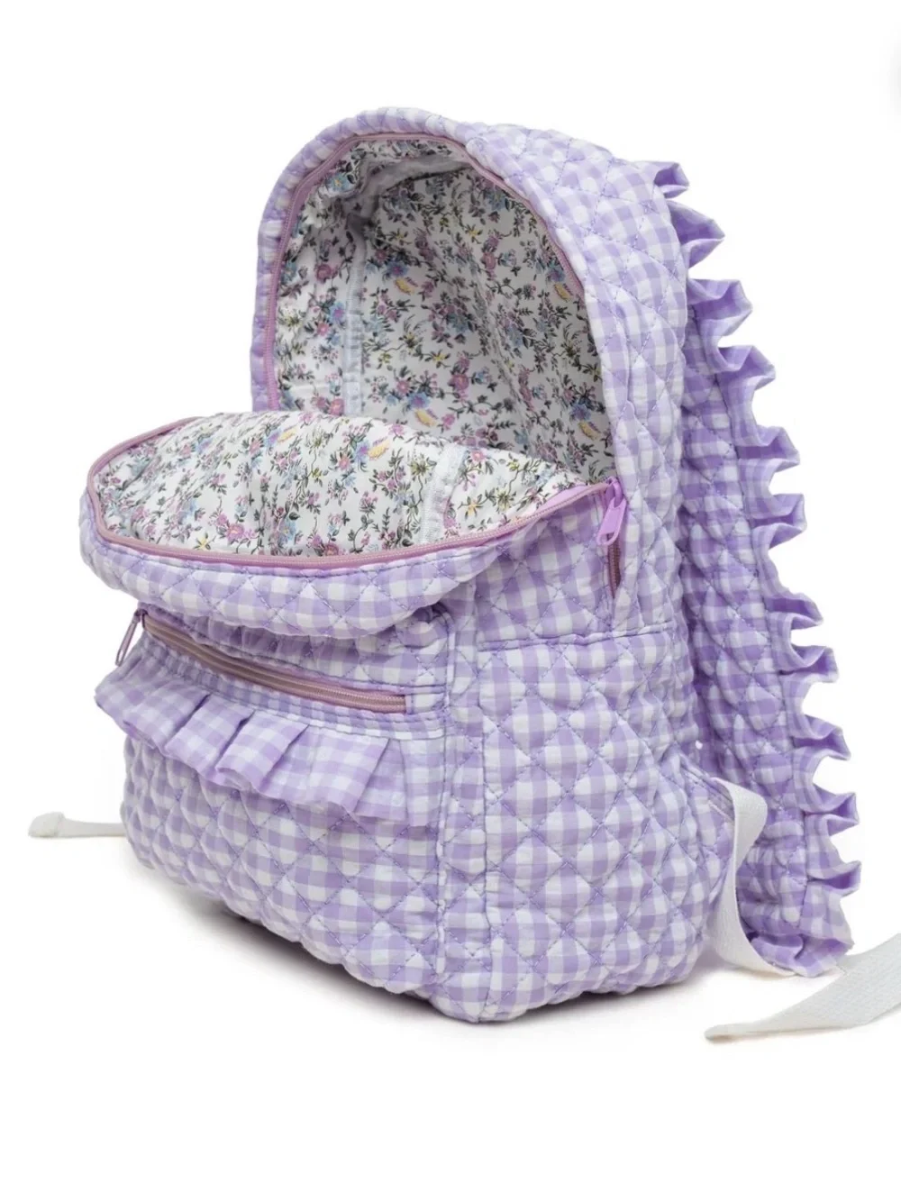 Coquette Original Kids Backpack in Lavender Gingham